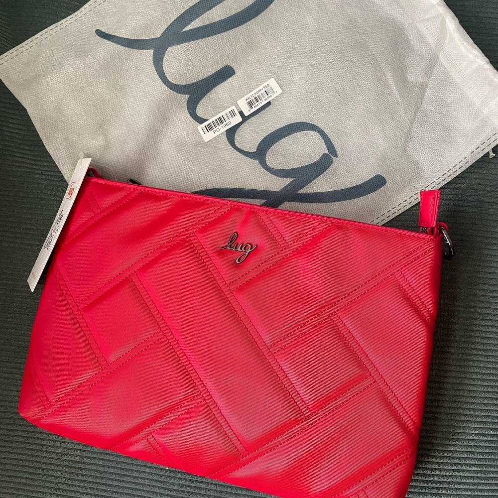 Lug - Waltz crossbody bag in satin luxe Poppy Red